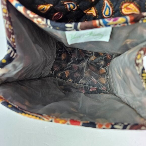 Vera Bradley Out To Lunch Bag Kensington (Retired) Brown Paisley Floral - Picture 6 of 12